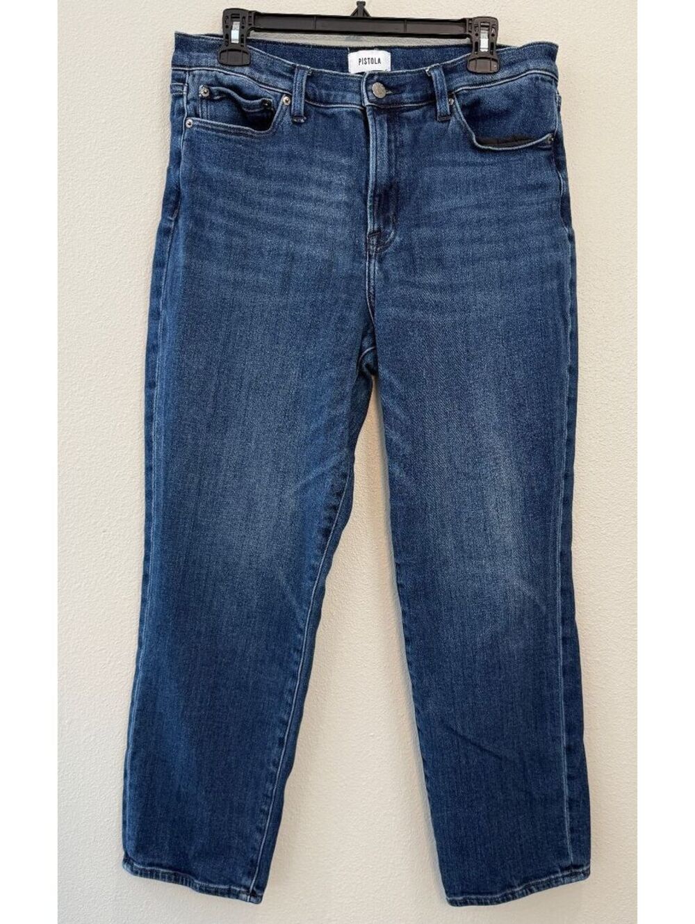 Pistola Straight Leg Dark Blue Wash Denim Jeans - Women's 32 - Picture 2 of 7